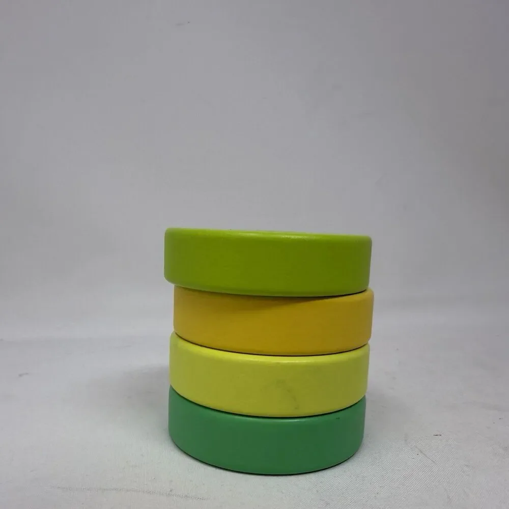 Lovevery Twist & Pivot Pattern Puzzle Replacement 4 Pieces Green Stacking Toy